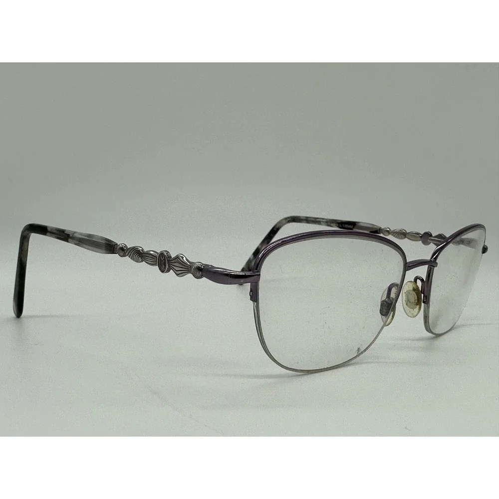 Jessica McClintock Purple Metal Half Rim Eyeglasses 53-17-135 -‎ Frames Only